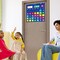 Calendar Pocket Chart Classroom Monthly Chart with 76 Cards 68 Illustrated Activity Cards 8 Dry Erase Blank Cards Plus 3 Over-Door Metal Hangers for Classroom Home or Preschool 20 x 19 Inches